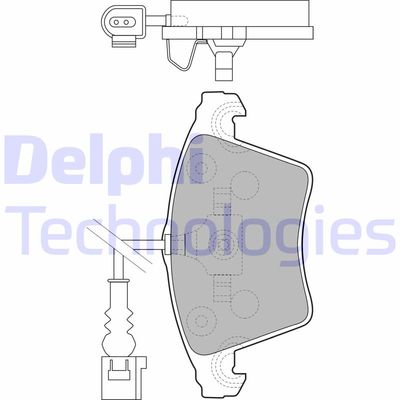 LP1913 DELPHI Комплект тормозных колодок, дисковый тормоз