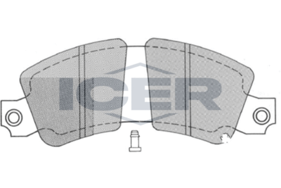 180228 ICER Комплект тормозных колодок, дисковый тормоз