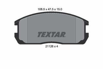 2112601 TEXTAR Комплект тормозных колодок, дисковый тормоз