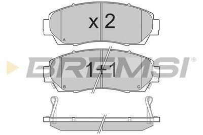 BP3258 BREMSI Комплект тормозных колодок, дисковый тормоз