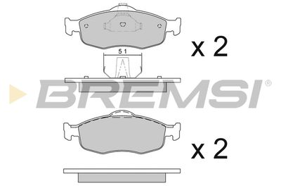 BP2592 BREMSI Комплект тормозных колодок, дисковый тормоз
