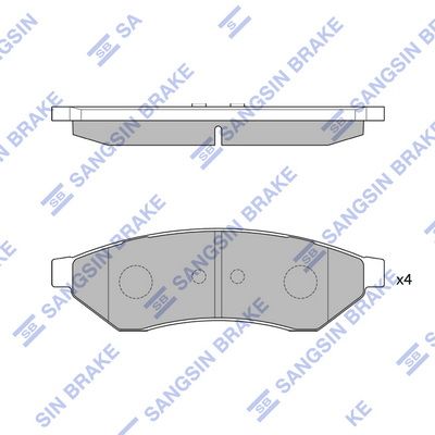 SP1252 Hi-Q Комплект тормозных колодок, дисковый тормоз