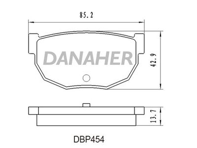 DBP454 DANAHER Комплект тормозных колодок, дисковый тормоз