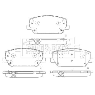 BBP2675 BORG & BECK Комплект тормозных колодок, дисковый тормоз