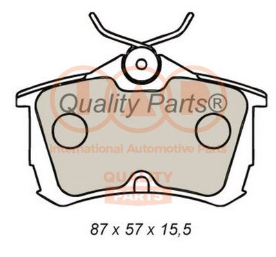 70406027 IAP QUALITY PARTS Комплект тормозных колодок, дисковый тормоз