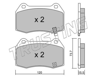 7540 TRUSTING Комплект тормозных колодок, дисковый тормоз