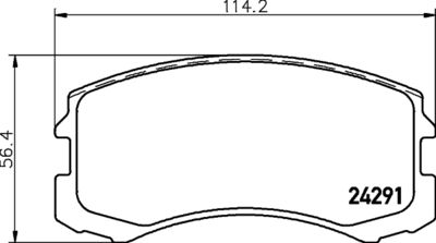 8DB355028391 HELLA Комплект тормозных колодок, дисковый тормоз