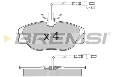 BP2598 BREMSI Комплект тормозных колодок, дисковый тормоз