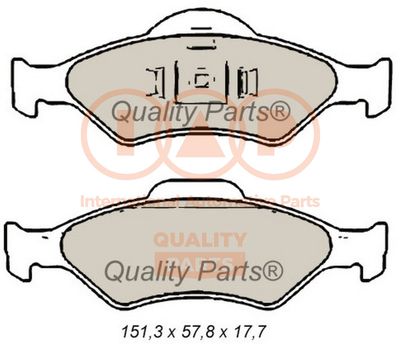 70411082 IAP QUALITY PARTS Комплект тормозных колодок, дисковый тормоз
