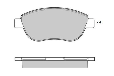121145 E.T.F. Комплект тормозных колодок, дисковый тормоз