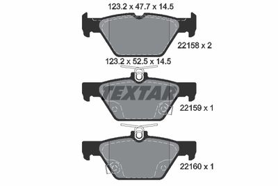 2215801 TEXTAR Комплект тормозных колодок, дисковый тормоз