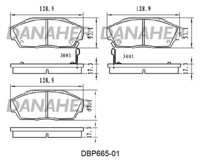 DBP66501 DANAHER Комплект тормозных колодок, дисковый тормоз