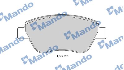 MBF015167 MANDO Комплект тормозных колодок, дисковый тормоз