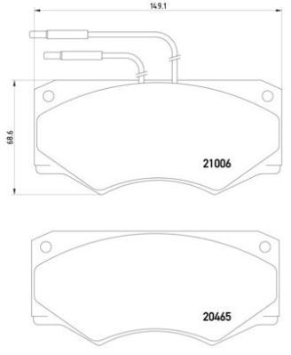 PA6002 BREMBO Комплект тормозных колодок, дисковый тормоз