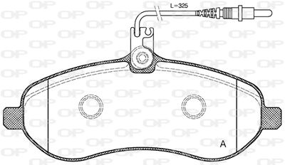 BPA129201 OPEN PARTS Комплект тормозных колодок, дисковый тормоз