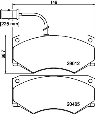 CVP065 DON Комплект тормозных колодок, дисковый тормоз