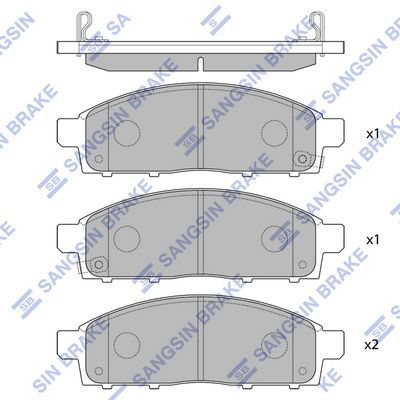 SP1361 Hi-Q Комплект тормозных колодок, дисковый тормоз