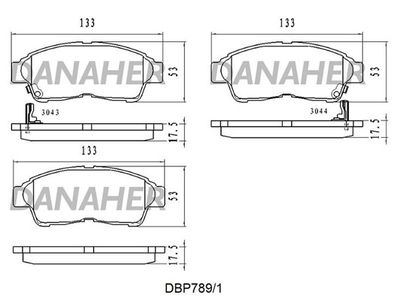 DBP7891 DANAHER Комплект тормозных колодок, дисковый тормоз