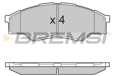 BP3375 BREMSI Комплект тормозных колодок, дисковый тормоз