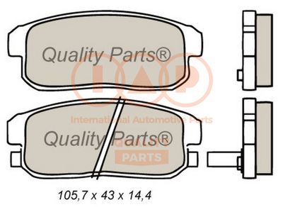 70411041P IAP QUALITY PARTS Комплект тормозных колодок, дисковый тормоз