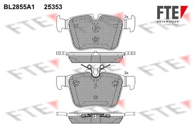 BL2855A1 FTE Комплект тормозных колодок, дисковый тормоз