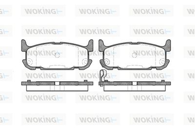 P953312 WOKING Комплект тормозных колодок, дисковый тормоз