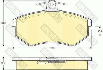 6108261 GIRLING Комплект тормозных колодок, дисковый тормоз