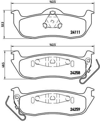 P37011 BREMBO Комплект тормозных колодок, дисковый тормоз