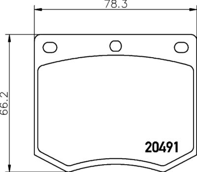 2049105 TEXTAR Комплект тормозных колодок, дисковый тормоз