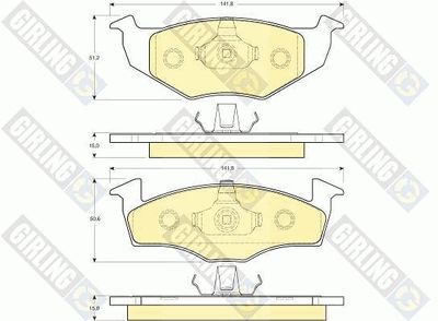 6113062 GIRLING Комплект тормозных колодок, дисковый тормоз