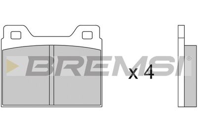 BP2062 BREMSI Комплект тормозных колодок, дисковый тормоз