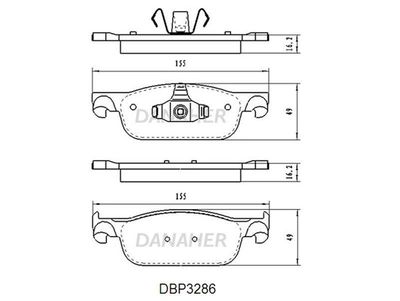 DBP3286 DANAHER Комплект тормозных колодок, дисковый тормоз