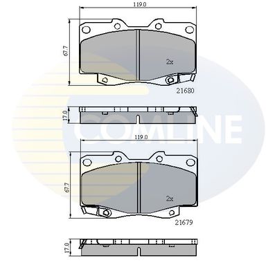 CBP31574 COMLINE Комплект тормозных колодок, дисковый тормоз