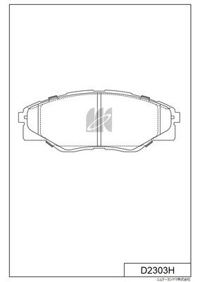 D2303H MK Kashiyama Комплект тормозных колодок, дисковый тормоз