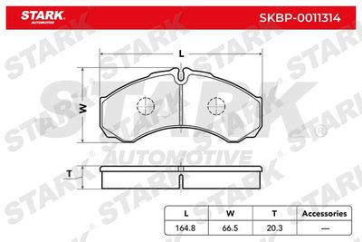 SKBP0011314 Stark Комплект тормозных колодок, дисковый тормоз