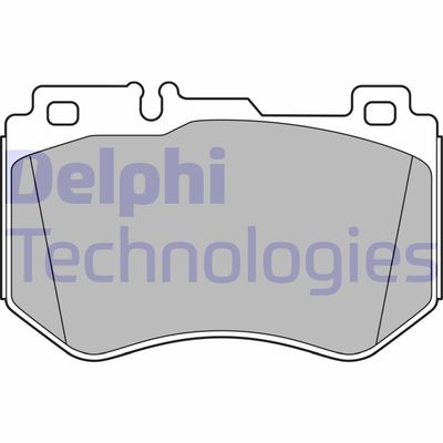 LP3137 DELPHI Комплект тормозных колодок, дисковый тормоз