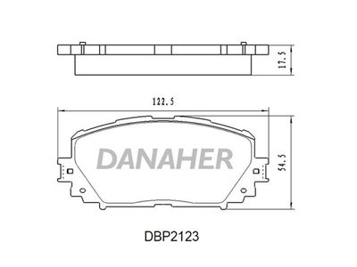 DBP2123 DANAHER Комплект тормозных колодок, дисковый тормоз