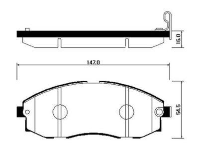 HP0018 HSB GOLD Комплект тормозных колодок, дисковый тормоз