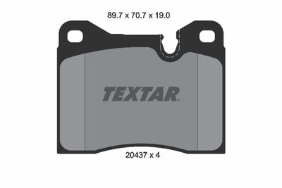 2043702 TEXTAR Комплект тормозных колодок, дисковый тормоз