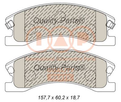 70410047 IAP QUALITY PARTS Комплект тормозных колодок, дисковый тормоз