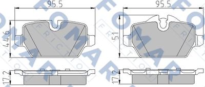 FO928481 FOMAR Friction Комплект тормозных колодок, дисковый тормоз