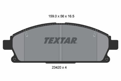 2342004 TEXTAR Комплект тормозных колодок, дисковый тормоз