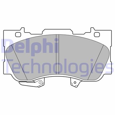 LP3592 DELPHI Комплект тормозных колодок, дисковый тормоз