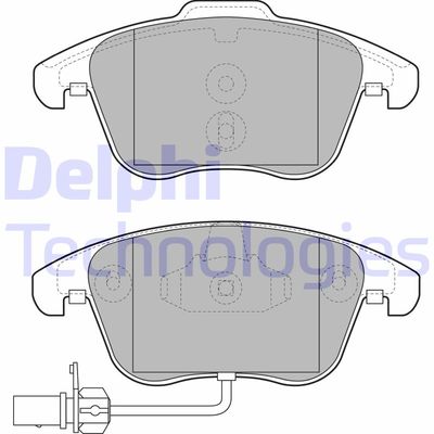 LP2107 DELPHI Комплект тормозных колодок, дисковый тормоз
