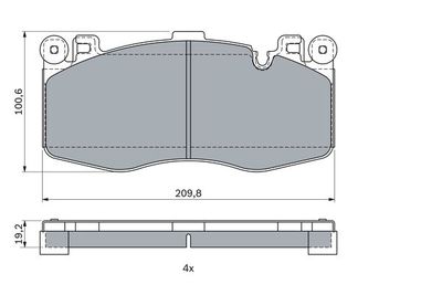 0986424387 BOSCH Комплект тормозных колодок, дисковый тормоз