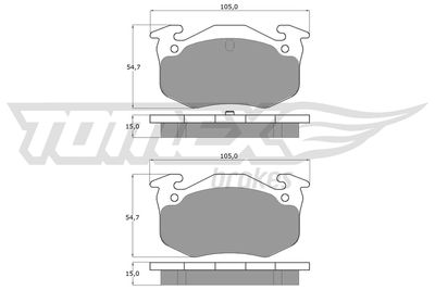 TX10501 TOMEX Brakes Комплект тормозных колодок, дисковый тормоз