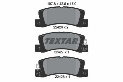 2242601 TEXTAR Комплект тормозных колодок, дисковый тормоз