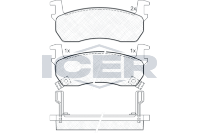 180530 ICER Комплект тормозных колодок, дисковый тормоз