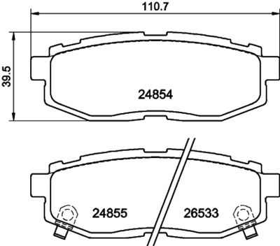 PCP1482 DON Комплект тормозных колодок, дисковый тормоз