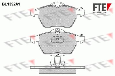 BL1392A1 FTE Комплект тормозных колодок, дисковый тормоз